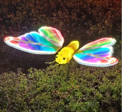 Garden Decoration Flower Animal Butterfly Lamp Insect Lamp Simulation Butterfly Lamp Exhibition Park Use