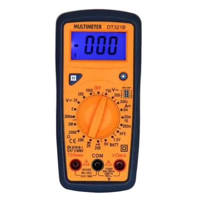 GT Industrial Digital Multimeter DT321B with Blue Backlight 8-Bit Resolution 1 Year Warranty
