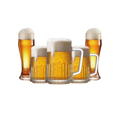 Customized Lead-free Glass Materia Custom Beer Glass Mug for Bar Restaurant Home Party