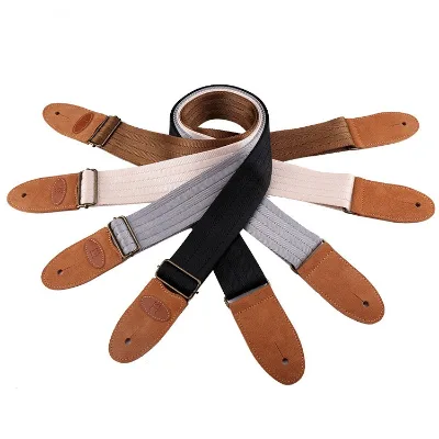 OEM Guitar Strap Double Side Leather Acoustic Guitar Straps Custom Adjustable Strap for Guitar