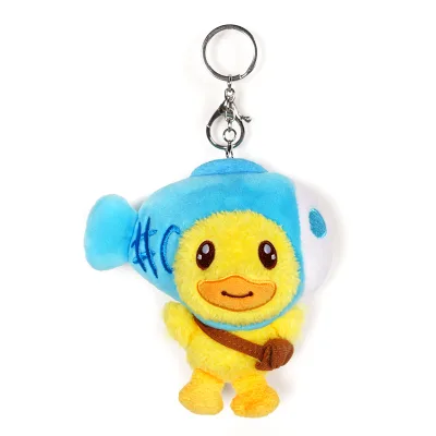 B.Duck Kawaii Stuffed Animal Keychain 10cm Mini Christmas Tree Snowman Plush Toy for Christmas Day Gift Design Plush Toy
