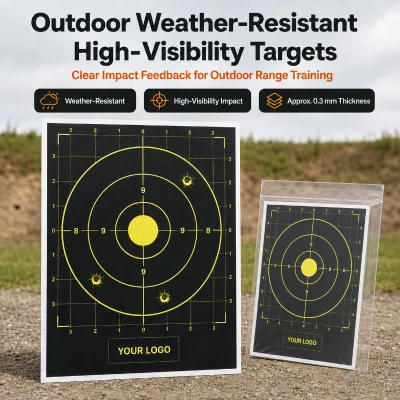Custom Outdoor Weather-Resistant High-Visibility Splatter Shooting Targets for Rifle Zeroing and Range Training