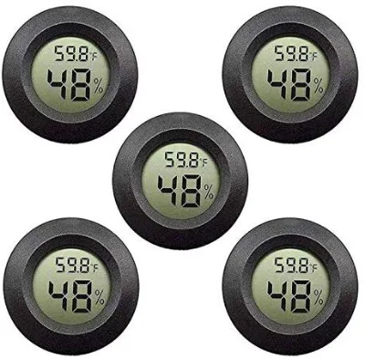 Digital LCD Reptile Hygrometer Thermometer Temperature Meter Gauge Tester for Lizard Spider Tortoise Terrarium Tank Made Plastic