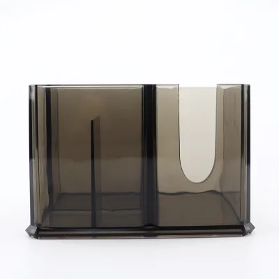 Customized Logo Barber Scissors Comb Clip Transparent Storage Box Organizer Hairdressing Holders Storage Case Keeper for Stylist
