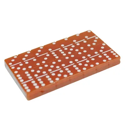 Acrylic Dominoes Double 12 Game Set Train Dominoes Made From Durable Melamine Material