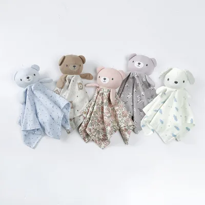 Personalized Lovey Soft and Snuggly Baby Security Blanket Bear Stuffed Animal Newborn Security Blankets