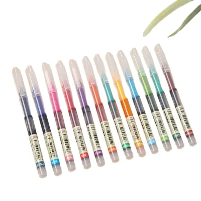 Luxury High Quality Needle Type Gel Pens Straight Liquid Yype Color Pen Water Stationery Office School Supplies Writing Pen