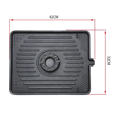 Tabletop Center Raised Hot Pot Samgyupsal Korean Bbq Yakiniku Grill Pan for BBQ Bulgogi Meat Bacon Nonstick Camping Cookware