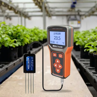 3.5-9pH 0-99% Moist 0-99 Fertility 5-40 Celsius JIRS Professional LCD 3 in 1 Soil Tester for Greenhouse Farm Garden Potted Plant