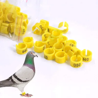Plastic Bird Foot Rings with 8mm Inner Diameter for Pigeon & Quail Outdoor Christmas Decorative Clip Ring