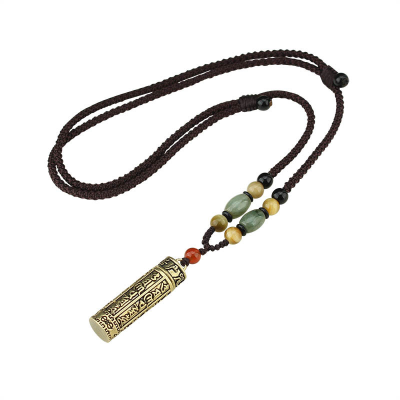 Wholesale Copper Buddhist Prayer Box Pendant Necklace Tibetan Ghau Box Pendant Tibetan Gawu Box Necklace