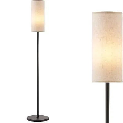 Simple Light Luxury Modern Vertical Floor Lamp Modern Vertical Floor Light Switch Control Glass Ball Metal Floor Lamp for Study
