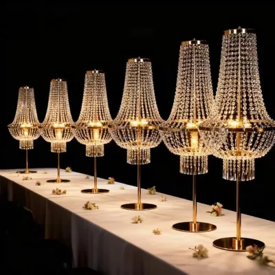 High-End Metal Flower Stands Recharge Centerpiece for Outdoor Wedding Parties and Dining Table Decor