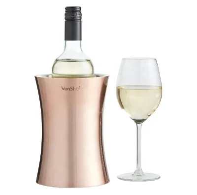 Copper Wine Bottle Cooler Chiller on Stainless Steel and Double Walled Insulated
