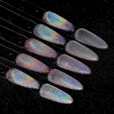 High Quality Rainbow Cat Eye Top Coat Glitter Top Coat Reflective Cat Magnetic Diamond Shiny Soak Off UV Cat Eye Gel