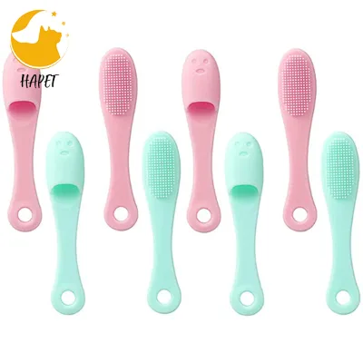 Dog & Cat Finger Toothbrush, 8 Pack Soft Bristle Silicone Pets Finger Brush Set for Cat Dog