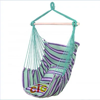 Hot Sale Modern Portable Free Standing Outdoor/Indoor Bedroom & Hotel Use Cotton Rope Hanging Seat Hammock Chair