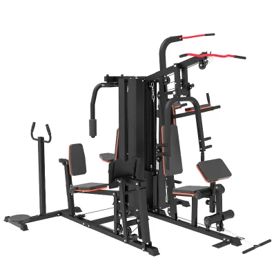 Commercial 5-Station Multi Functional Gym Equipment Integrated Strength Training Machine 90kg Weight Stack Fine Steel Unisex