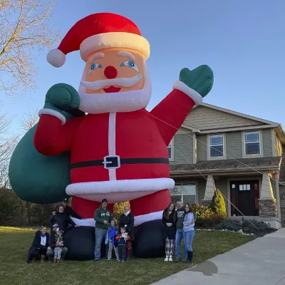 Giant Inflatable Santa Claus 6m Outdoor Christmas Decoration Waterproof Commercial Display Custom Size Feidu FD-17 Durable