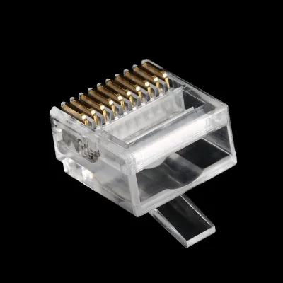 Professional connector Ethernet RJ50 10P10C unshielded Short-body STP connector rj50 10Pin male gold planting plug