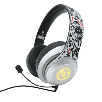 BT Angry Bear CE Gaming Headset LED Wireless Headphone bluetooth with Removable Mic Detachable Microphone for Kids Online Class