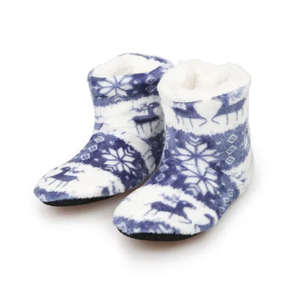 Women's Winter Fur Warm House Indoor Home Slipper Christmas Cotton Anti-Slip Feature for Both Men and Ladies