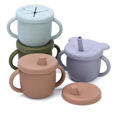 Cups Feeding Set Toddler Suction Silicone Cup Easy to Connect Low Price Baby Water Silicone Baby Cup for Baby