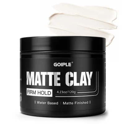 Custom Label Matte Clay, Firm Hold Matte Finish Hair Clay for Men, Water Based Strong Hold Styling Clay