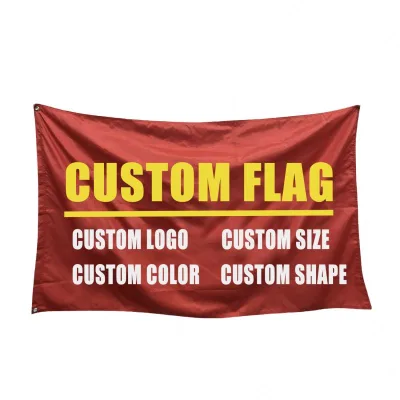 Hot Selling Sublimation Custom Printed Polyester Flags 3x5ft Outdoor Double Sided with Double Grommets
