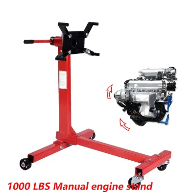 1000 LBS Mobile Engine Repair Stand Heavy Duty Steel Engine Flip Stand with Wheels for Auto Maintenance