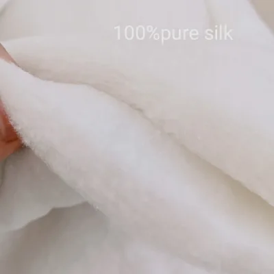 Aobo Nonwoven Excellent Quality Soft Pure Silk Padding Keeps Warm and Breathable for Garments Apparel and Bedding Filling