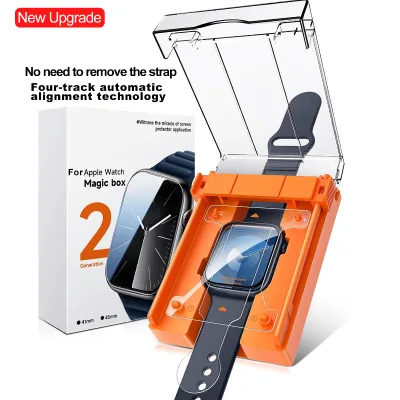 For Apple Watch Screen Protector 45 46 mm Series 10 9 8 7 Easy Installation Tool Anti-Scratch HD Clear Soft Film Touch Sensitive