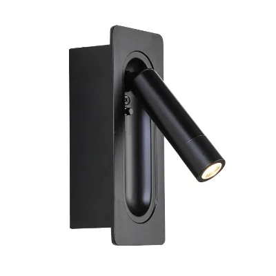 Adjustable Minimalist Hotel Headboard Reading Wall Light Bedroom Aluminum Body LED Wall Lamp