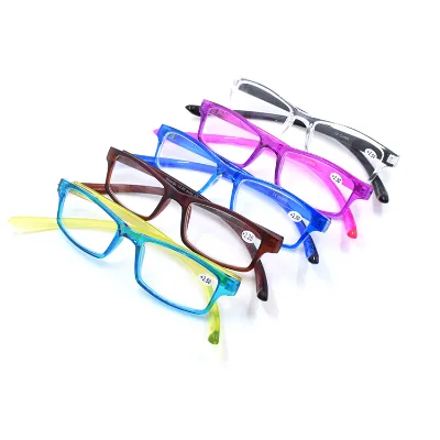 Light Reading Glasses Cheap Colorful Reading Glasses with Case Blue PC Custom Logo White AC B01 Black Frame Black Lens 1200PCS