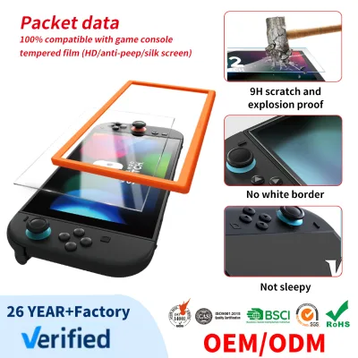 Custom Game Console Tempered Glass Full Screen Cover High Transparency Game Player Screen Protector Protective Film Bubble Free