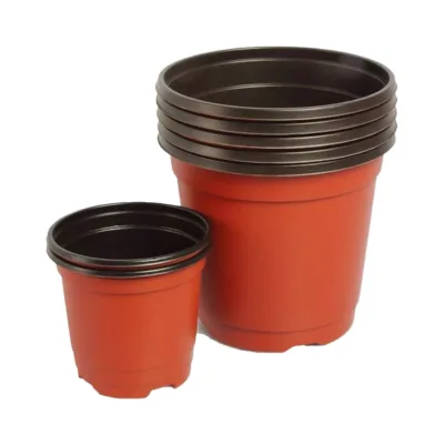 4 Inches Black Plastic Orchid Pot Indoor Planter Seed Starting Flower Plant Pot