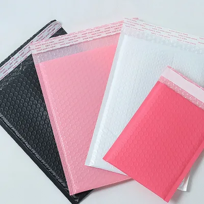 Cheap Personalized Logo Custom Print Compostable Pink Self Seal Mailing Shipping Packaging Poly Air Bubble Bags Mailer Envelope