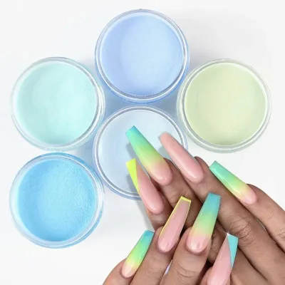 Nail Supplier Dipping & Acrylic Powder 2 in 1 Big Sequins Nail Acrylic Powder