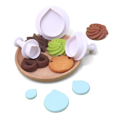 3Pcs Water Drop Spring Mold Calla Lily Biscuit Mold DIY Cake Mold Environmentally Friendly Material Factory Direct Sales