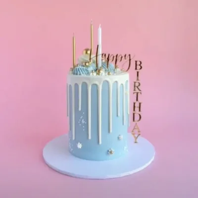 Right Angle Acrylic Birthday Cake Topper Factory Direct Supply Happy Birthday Cake Decoration