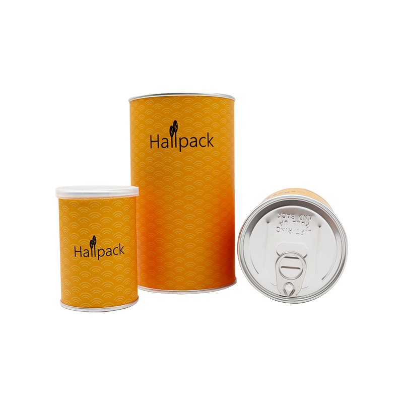 For eco-friendly customized food paper tube packaging Bulk order , with easy pull cap and adhesive lid, easy to store.