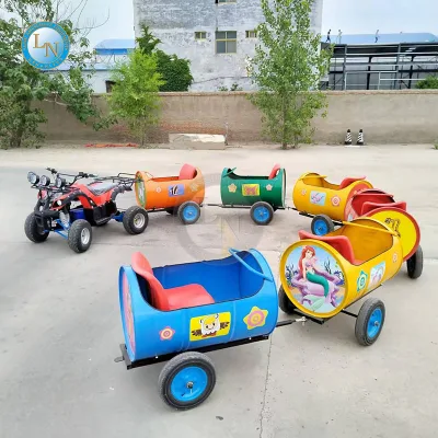 Outdoor Parent-child Oil Barrel Small Train One-to-six Battery Toy Car Park Children's Electric Car