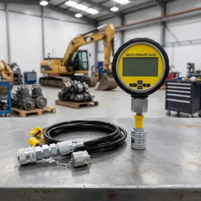 CNXE Universal Excavator HPT-10000PSI-KIT | 10000PSI Digital Gauge BSP1/8 Quick Release Couplings -20~+70 Operating