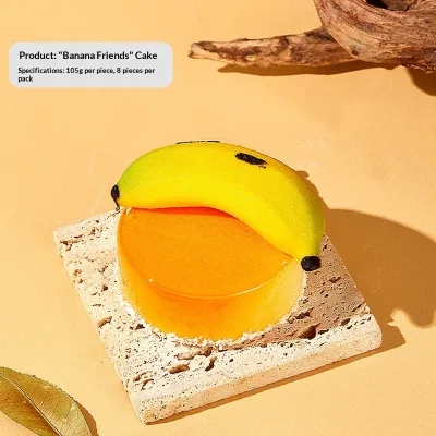 Banana Friends French-style Dessert 8-Piece Frozen Individually Wrapped Ready-Made Ready Eat Afternoon Tea Coffee Including