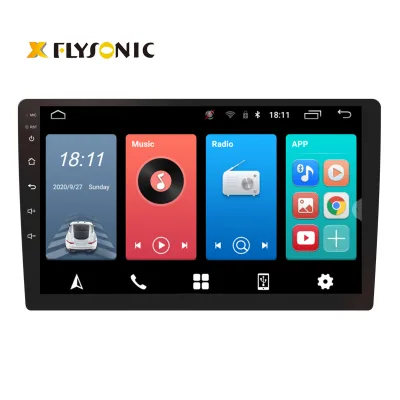 Flysonic 9-Inch Android 10 System Private Circuit Board Professional DSP With Touch IPS Screen Double Din Car Stereo