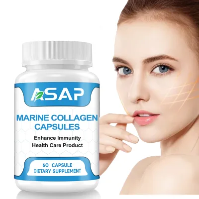 Ausreson Marine Collagen Peptide Pills Capsule Halal Vitamin c Skin Whitening Supplements Marine Collagen Capsules