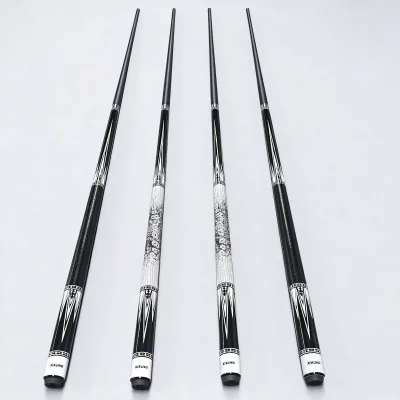 Xinkuno 1/2 Split Fiberglass Black Tech Pool Cue Aluminum Alloy Joint Lightweight Durable Medium/large Tip For 8-ball 9-ball