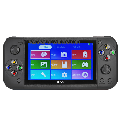 X52 Handheld Game Console 5.1 Inch HD Screen Portable Audio Video Player with Retro Classic Games Kid Gift