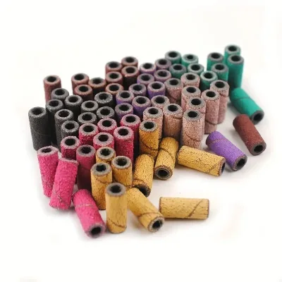 Durable 80 Green Fine Sanding Band Manicure Medium Nail File 3.0mm Small Nail Art Sanding Bands for Nail Drill Bit