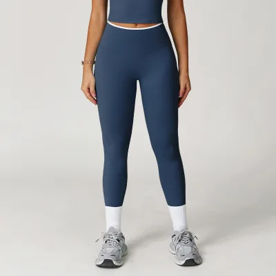 Women Seam Detail Gym Leggings Breathable Quick Dry Running Pants 9238